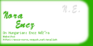 nora encz business card